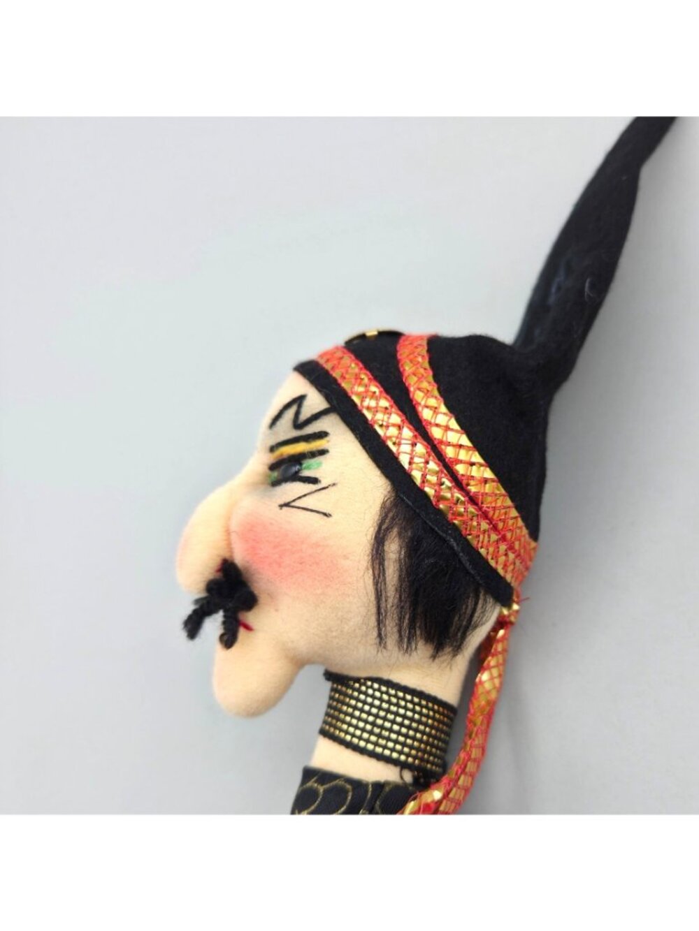 Vintage German Kersa Style Wizard Hand Puppet Felt Magic Hat Simsala Bim Toy - Picture 7 of 10